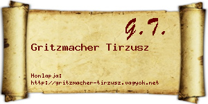 Gritzmacher Tirzusz névjegykártya
